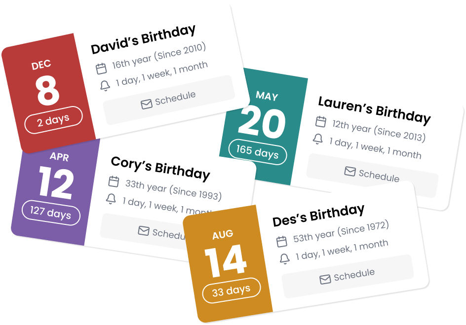 Add or import your dates demo